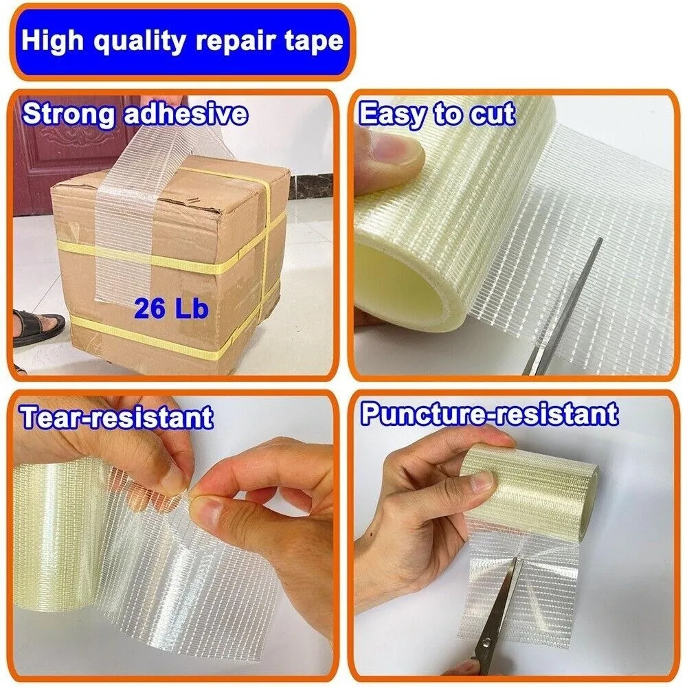 

Waterproof Adhesive Tent Repair Tape Transparent UV Resistant Repair Patch Kit Strong Adhesion Patch Tape