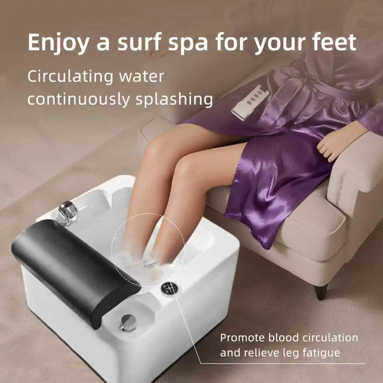 

Salon Detoxification Footbath Spa Massager With Remote Control & Surging Pump Aqua Therapy Foot Bath Basin For Relaxation