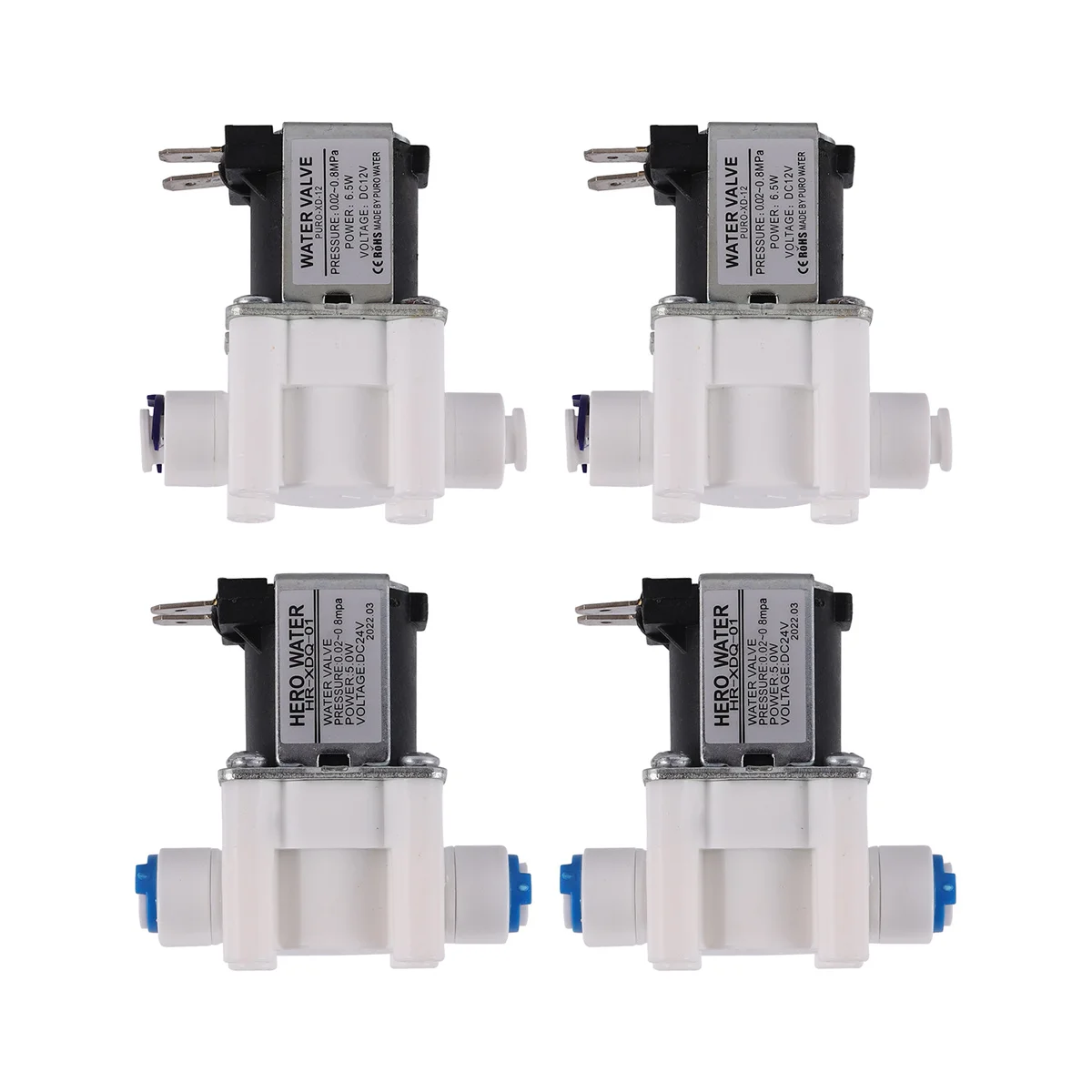 

DC12V/24V Water Purifier Solenoid Valve 1/4" Quick Access Normally Closed Electric Switch Magnetic Water Inlet Flow Controller