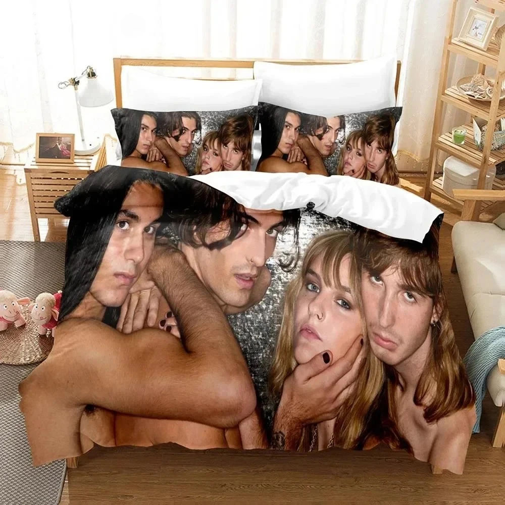 

3D For Maneskin Bedding Set Printed Bed Set With Pillowcase Bed Duvet Cover Soft Single Double Queen Super King Size Adult Boys