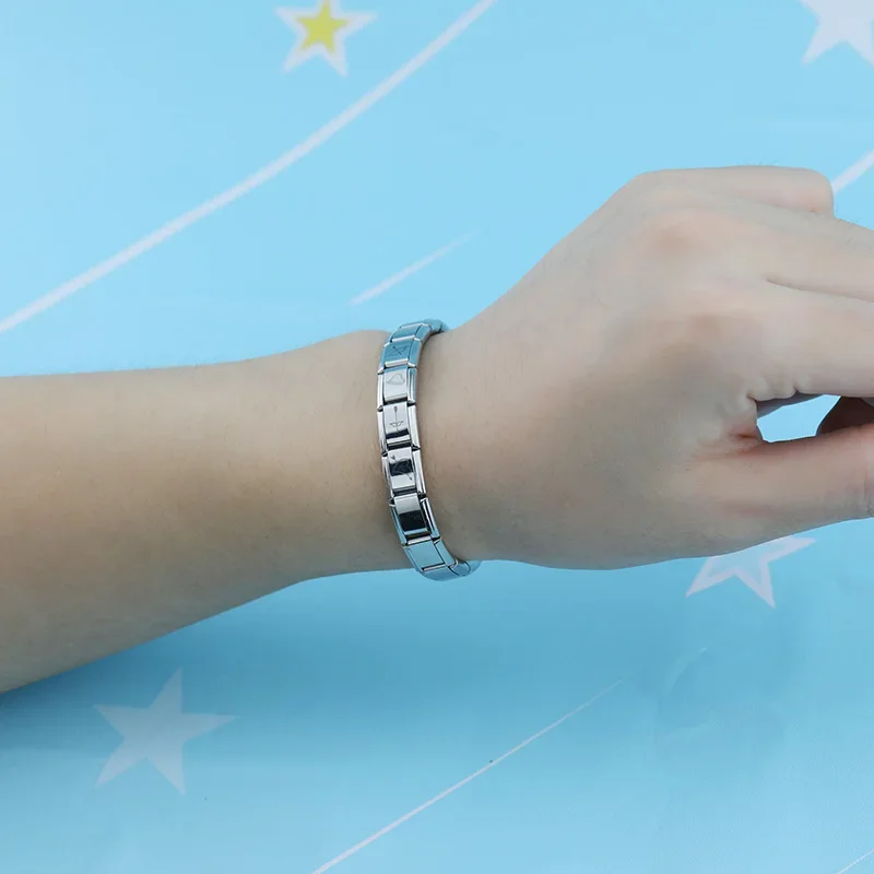 Hapiship 2022 Fashion Women Musical Note Arrow Charm Italian Links Fit 9mm Bracelet Stainless Steel Jewelry DIY Making DJ562-G