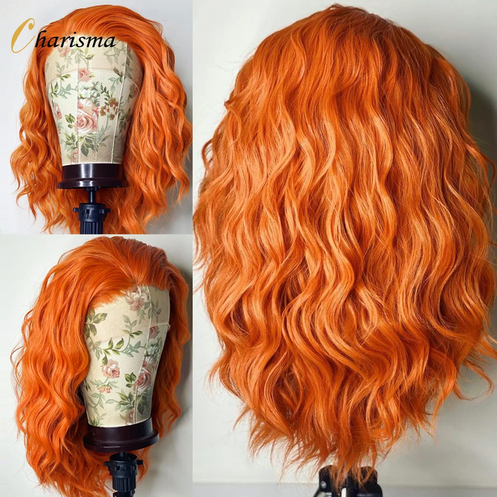 

Charisma Synthetic Lace Front Wigs For Women Short Wavy Hair Wig Pre Plucked Natural Hairline Wig Cosplay Daily Use