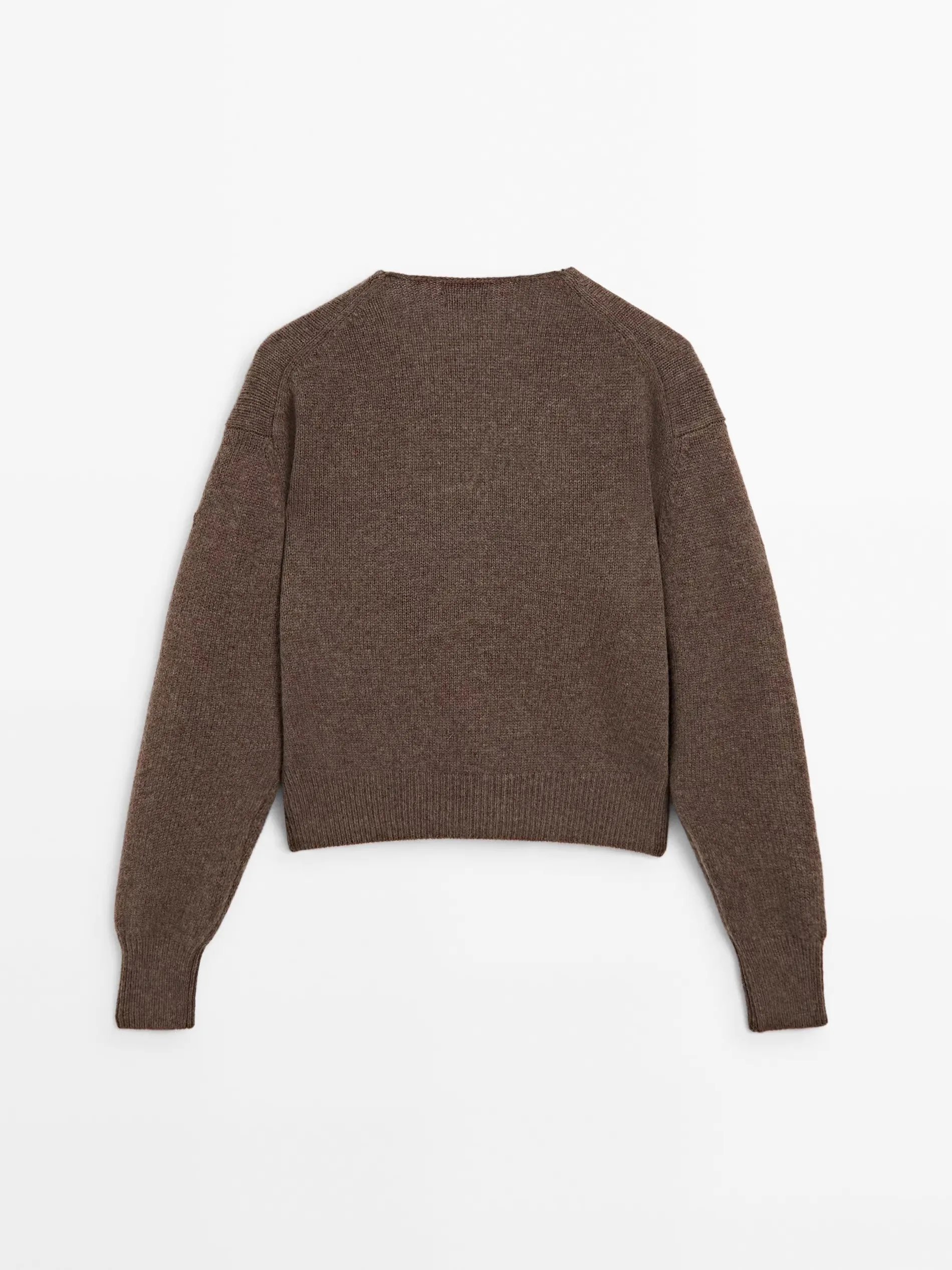 Ethereal MD 2025 massidutti automne nouveau style de femmes décontracté relié marron col en v laine mélange fermeture éclair tricoté cardigan veste