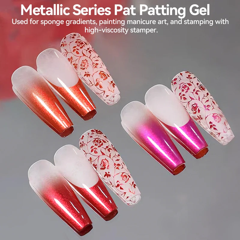 UR SUGAR Red Series 4 IN 1 Pat Painting Gel Nail Polish High Gloss Shiny Metallic Reflective Soak Off UV LED Patting Gel Varnish