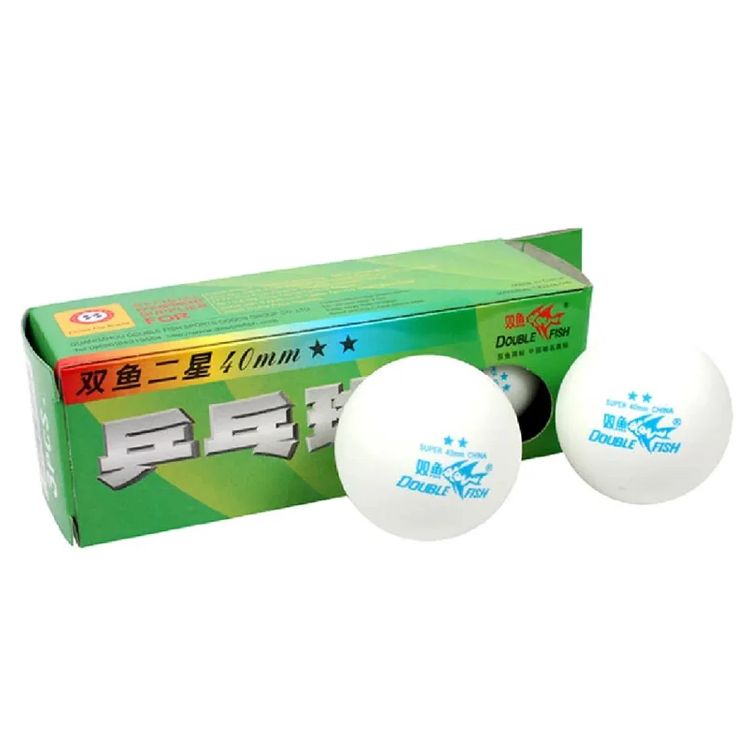 

6 шариков для настольного тенниса Double Fish 2-звездочные, 40 мм