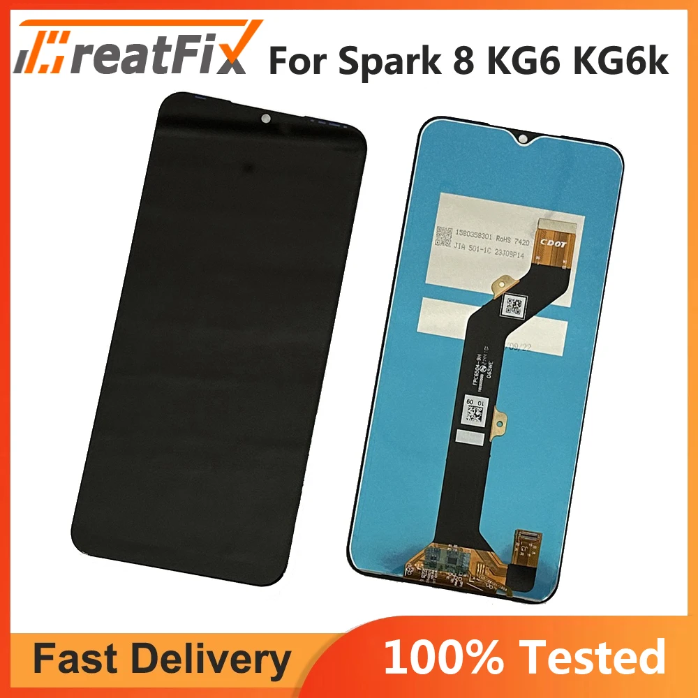 

For Tecno Spark 8 KG6 KG6k LCD Display Touch Screen Assembly For Tecno Spark 8 KG6 KG6k Repair LCD Spark 8 KG6 KG6k Parts