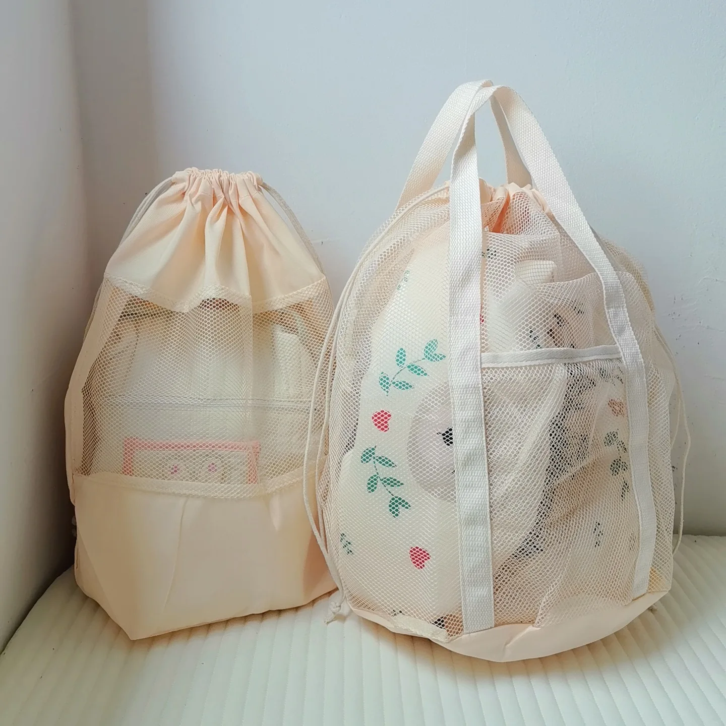 

Foldable Beach Toys Basket Storage Bag Kids Outdoor Children Swimming Dry Sack Mesh Swimming Bag For Children Portable Beach Bag