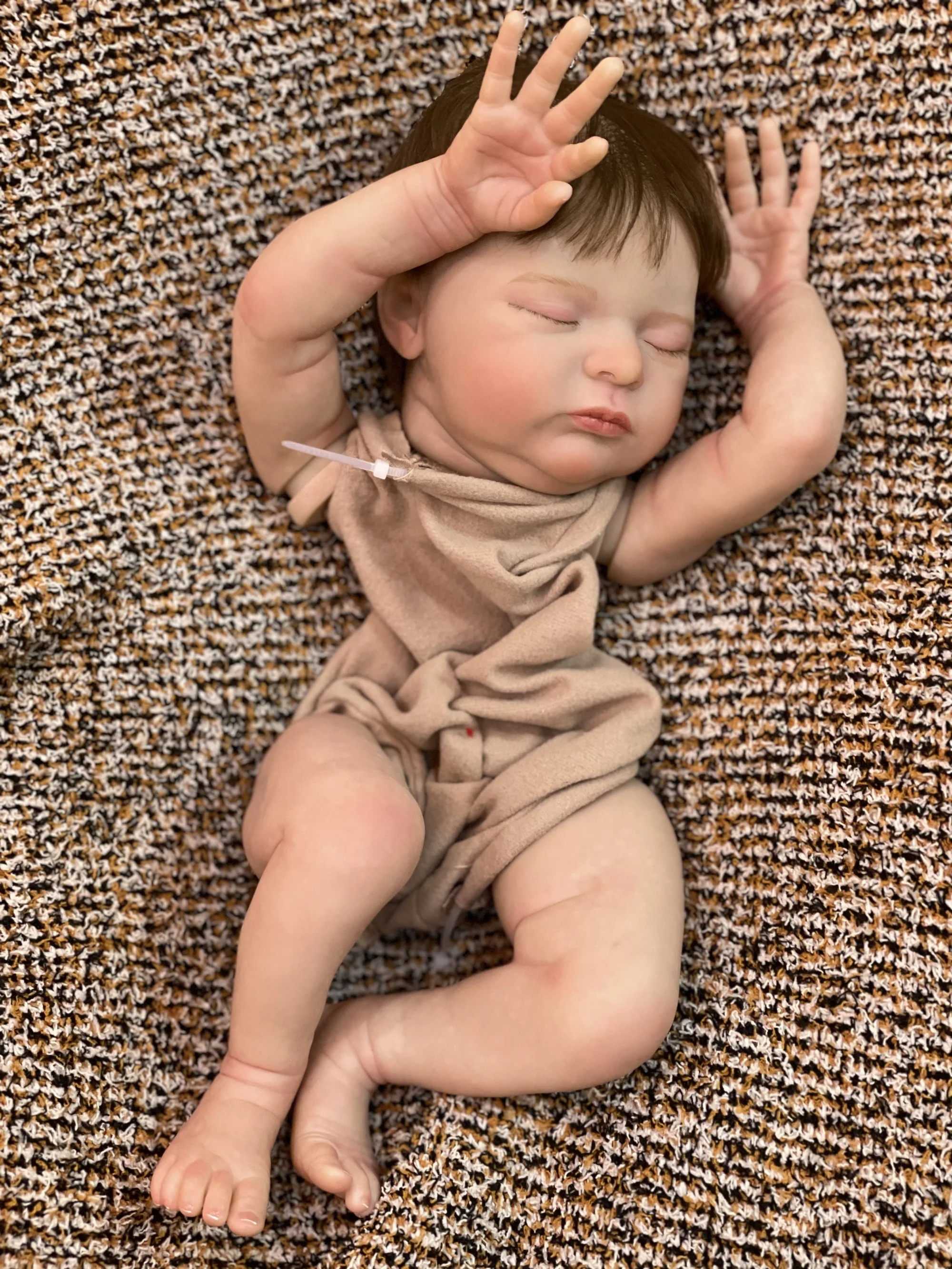 20" Laura Reborn Babypuppen-Kits, handgefertigt, bemalt, unvollendet, weiche Vinyl-Teile, lebensechte Reborn-Puppen-Kit, Spielzeug für Geschenk der Familie