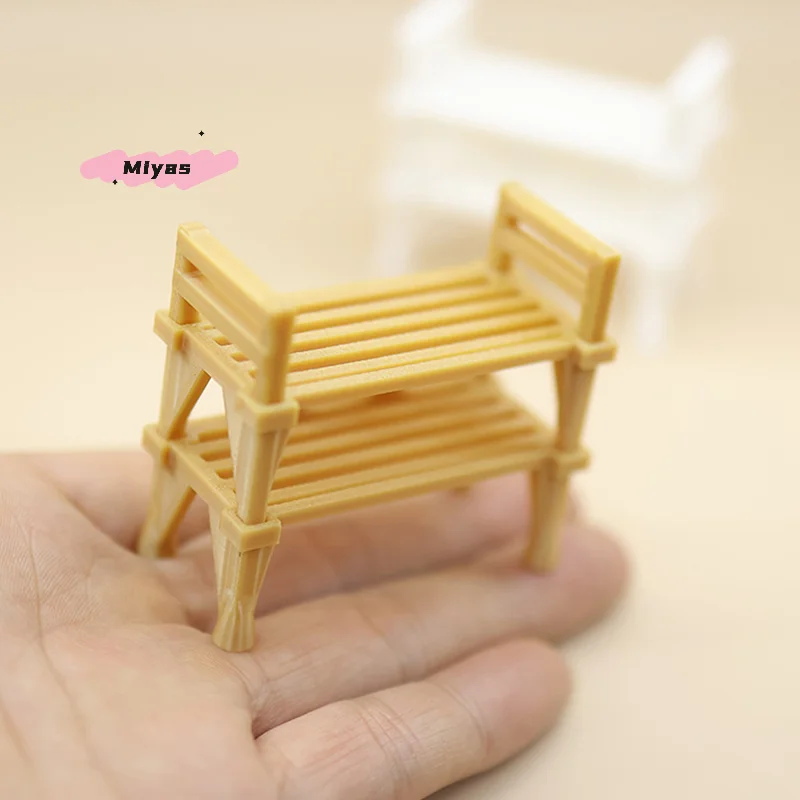 1 قطعة 1/12 طبقة مزدوجة رف الأحذية دمية الأثاث مقلد نموذج مشهد المنزل اكسسوارات الديكور لبيت الدمى