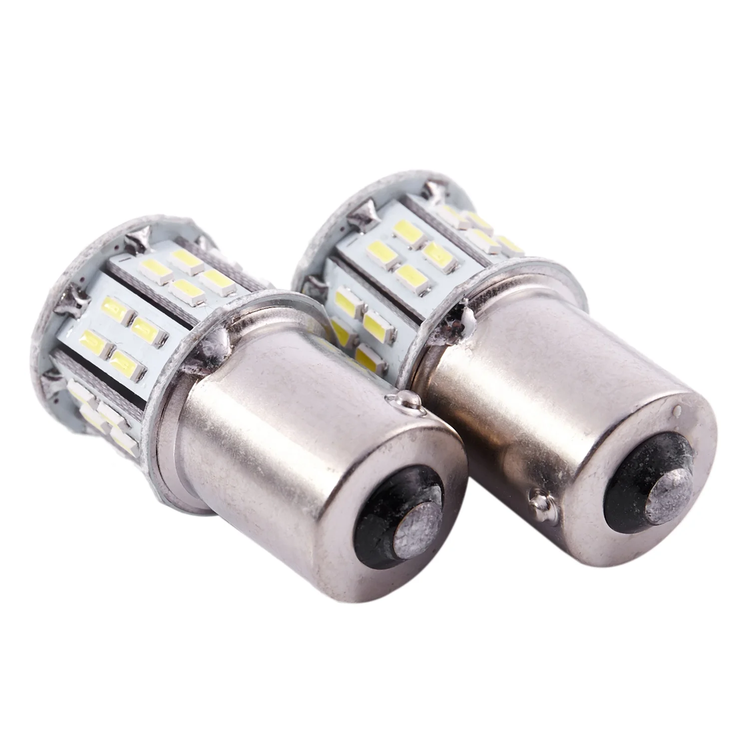 #056I 2x 1156 BA15S 382 P21W White 50 SMD LED Car Tail Turn Signal Reverse Light Bulbs (white)