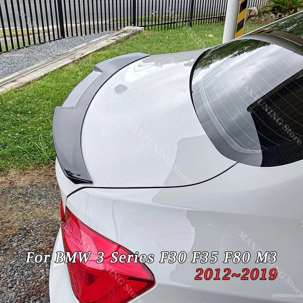

For BMW 3 Series F30 F35 F80 M4 Style Rear Trunk Lid Spoiler Wing Boot Lip Tail Wing Body Kits Sedan 320i 330i 340i M3 2013-2018