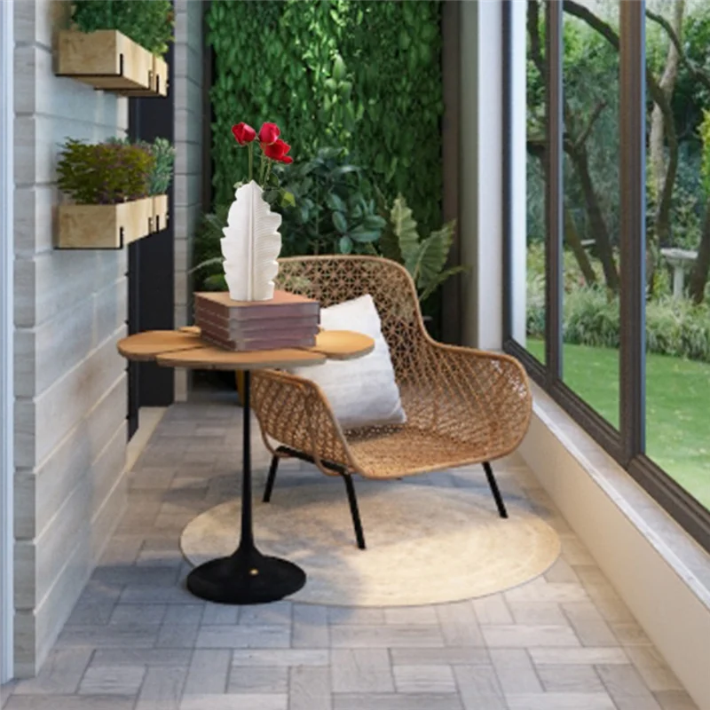 Y42A-1 قطعة مزهرية ريشة ورقة شكل اناء للزهور شرفة مكتب زخرفة الأبيض غرفة نوم غرفة المعيشة سطح المكتب ديكور المنزل