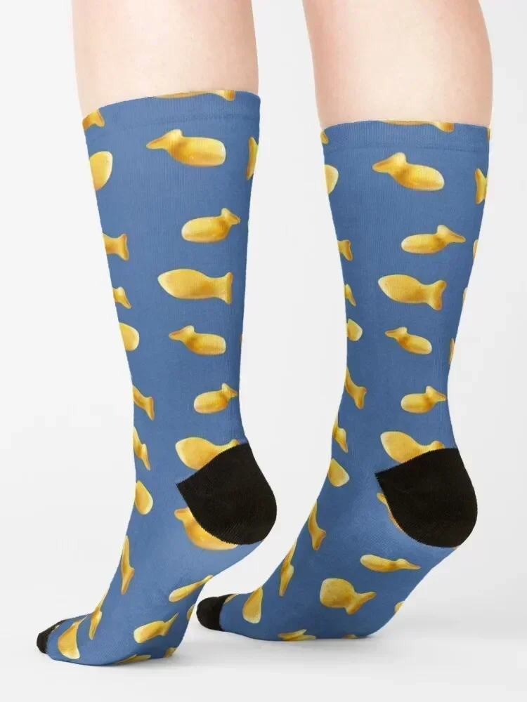 Goldfish Cracker Biscuits Pack Socks happy sport Stockings man short Socks Man Women's