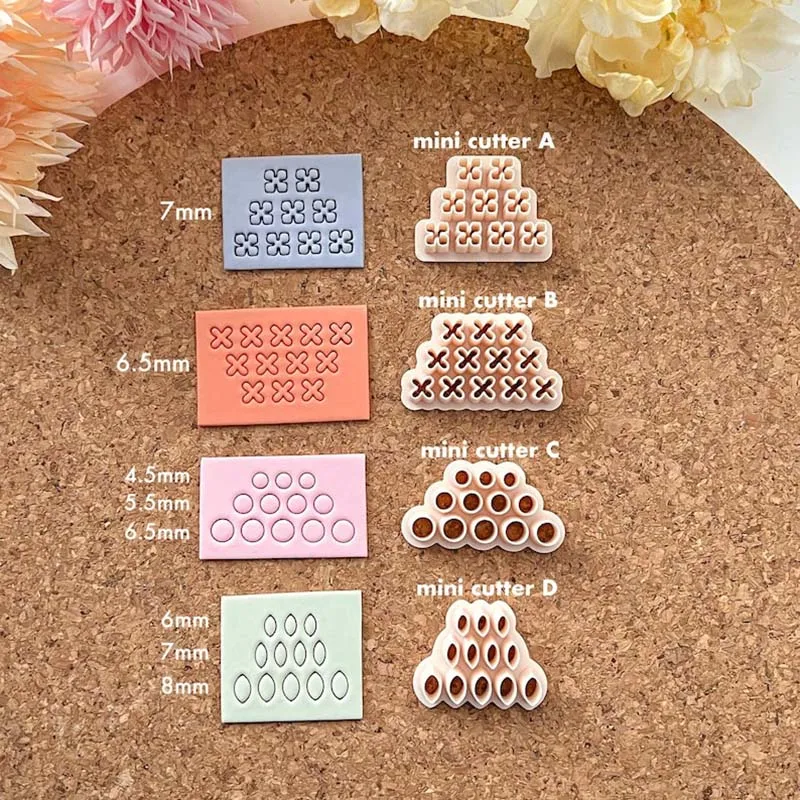 Mini Flower Leaf Petal Polymer Clay Cutters Clay Cutting Molds DIY Hand Tools Polymer Clay Tools Earrings Jewelry Makings