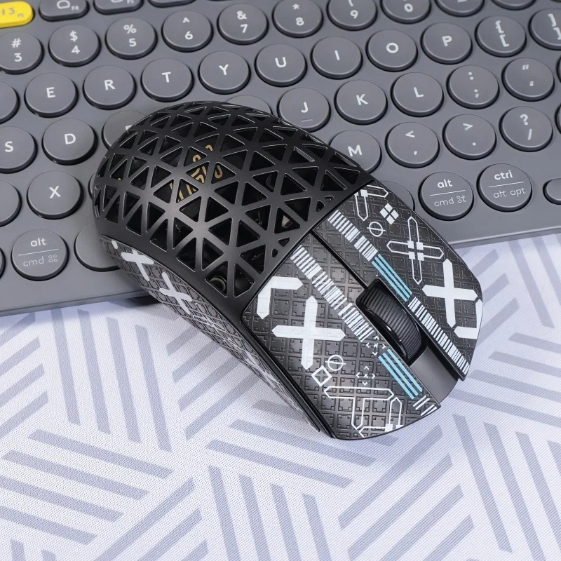 ملصقات مضادة للانزلاق مضادة للعرق ملصقات قدم ملفوفة بالكامل ومنصات للقدم، لماوس IPI مناسب للألعاب والاستخدام المكتبي