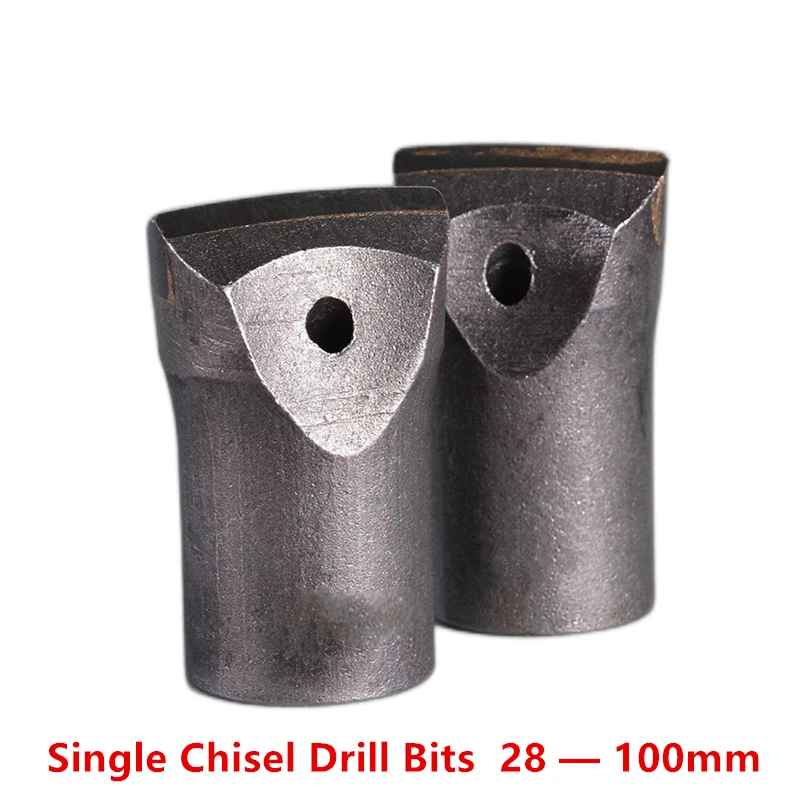 

1 5 10pcs 28-100mm Hard Alloy Rock Single Chisel Drilling Bits Jack Hammer Taper Core Drill Tips For Mining Tunnel Stone