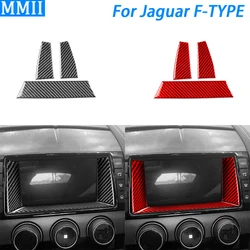 For Jaguar F-Type 2013-2024 Carbon Fiber Navigation Screen Surround Cover Decorative Car Interior Decoration Accessories Sticker
