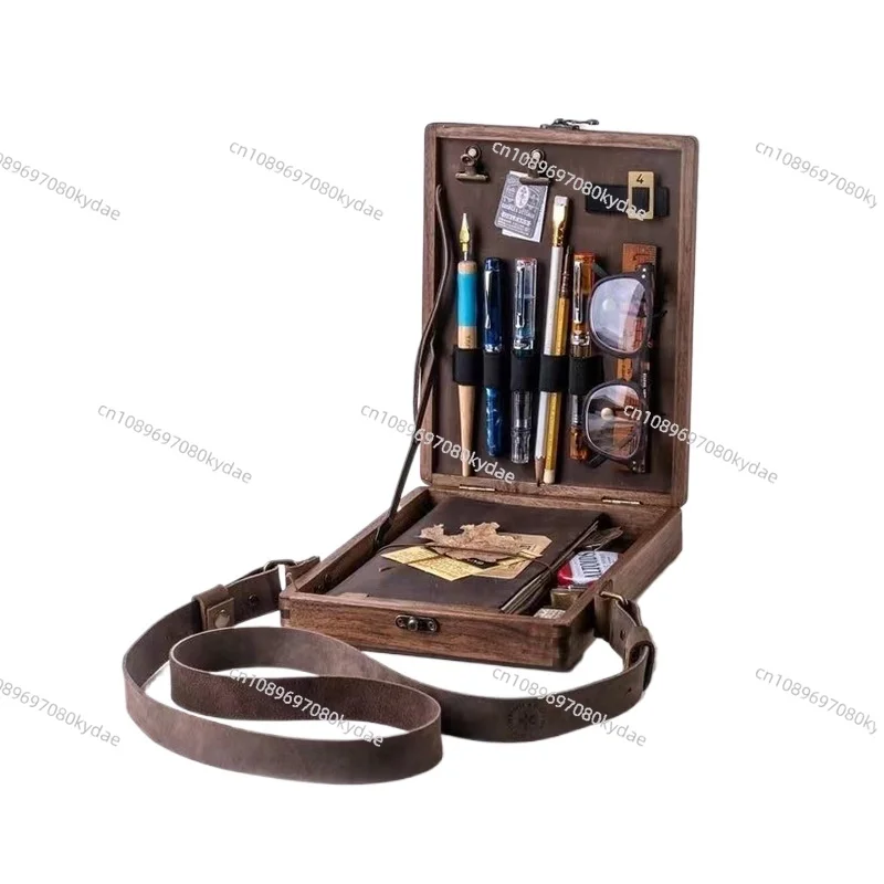 Writer Messenger Wooden Box Briefcase Writing Storage Box Ideas