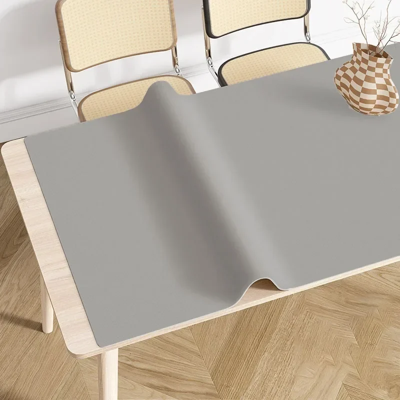 Simple Fashion Dining Table Mats Waterproof Oil-proof Anti-scald PVC Leather Mat Solid Color Desk Tv Cabinet Coffee Table Mat