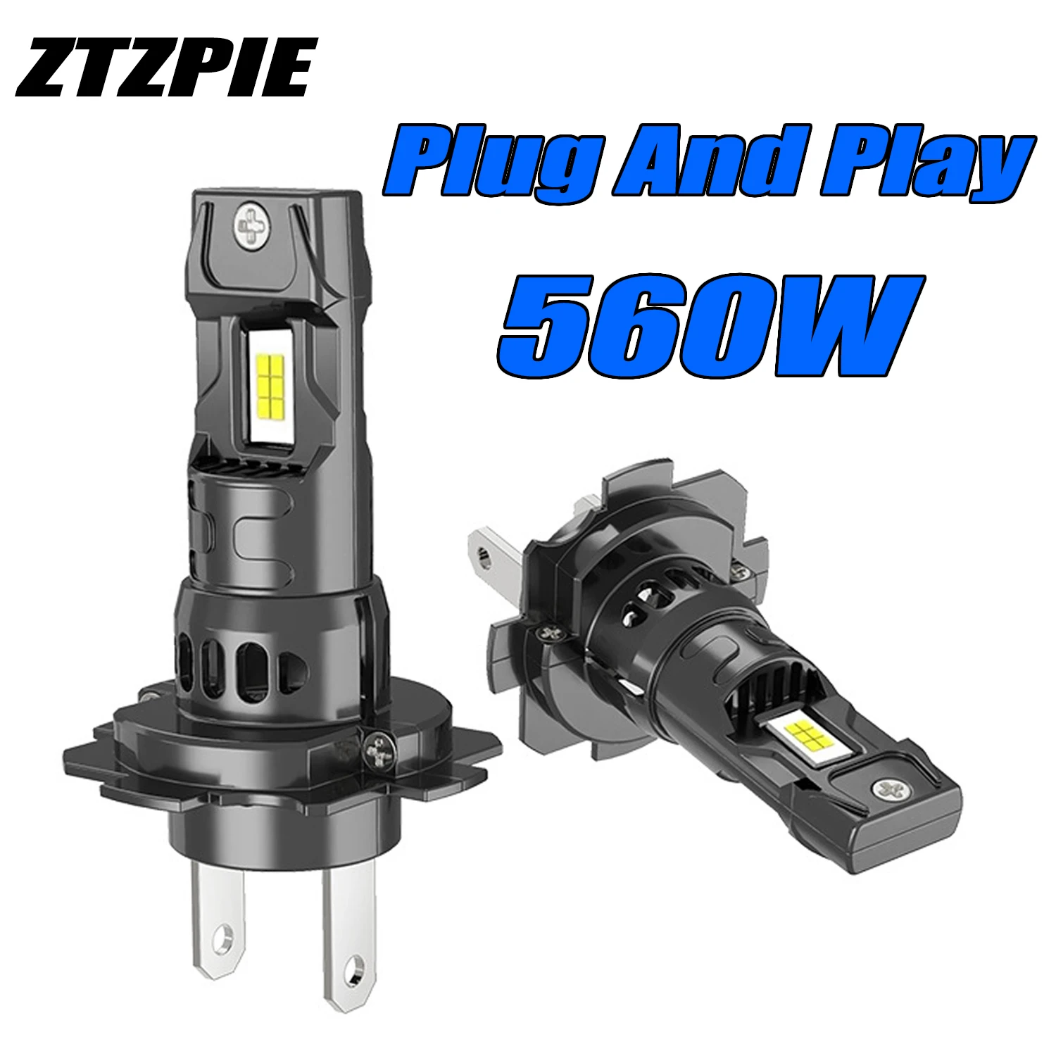 

ZTZPIE 560W 6000K H7 Plug And Play Canbus Светодиодные фары CSP 6650 CHIP Автомобильные противотуманные фары 12 В 1:1 с оригинальным автомобилем