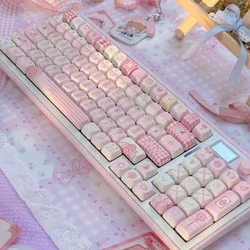 Kuro Elf Keycaps Custom Cute Pink Keycap Original EOA/MOA/OEM/cherry Profile Point Key Cap for Gaming Mechanical Keyboard Gift
