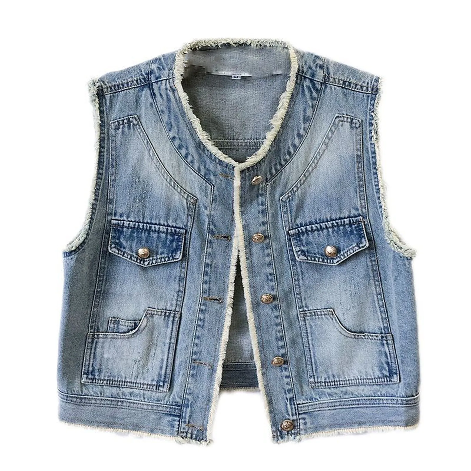 

Women's Comfortable Fashion Denim Casual Cardigan Button Vest Jacket Tank Tops for Women Crop Top Tank Top for Women Womens Tank