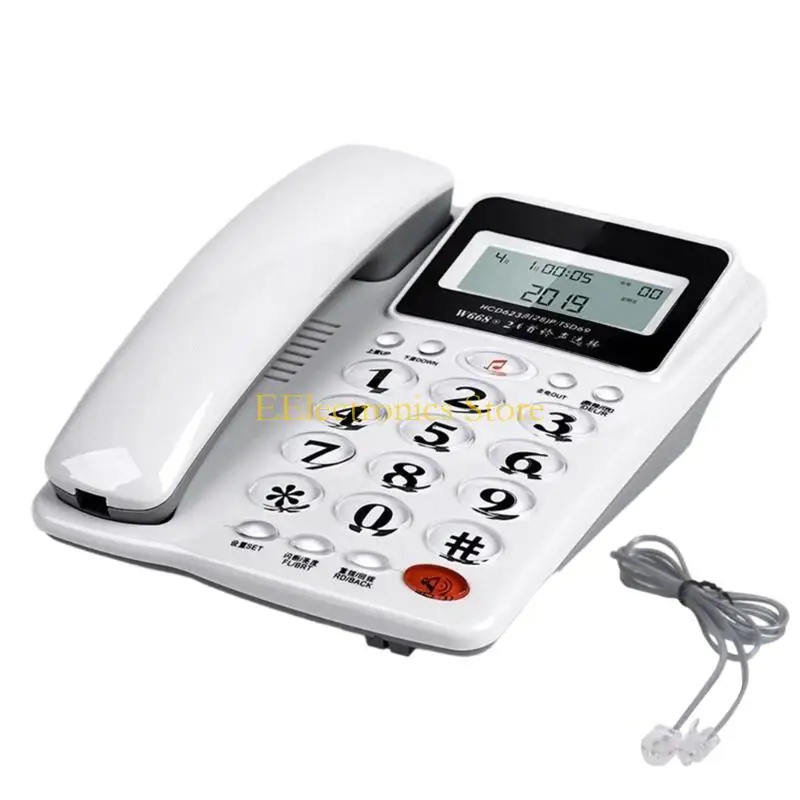 B03C Corded Landline Phone Big Button Household Hotel Business Desktop Landline Telep