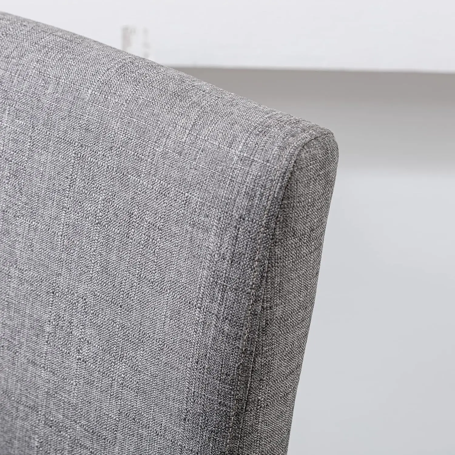 Barhocker, 2er-Set, 24,8 Zoll gepolstert, graue Thekenhöhe, moderne Barstühle aus Holz mit Rückenlehne