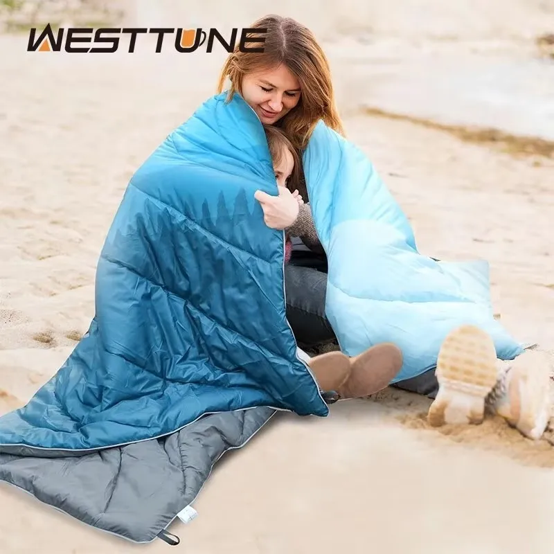 WESTTUNE Camping Puffy Blanket 200*140cm Warm Climbing Blanket Waterproof Esay Package Blanket Quilt Mat for Outdoors Traverls