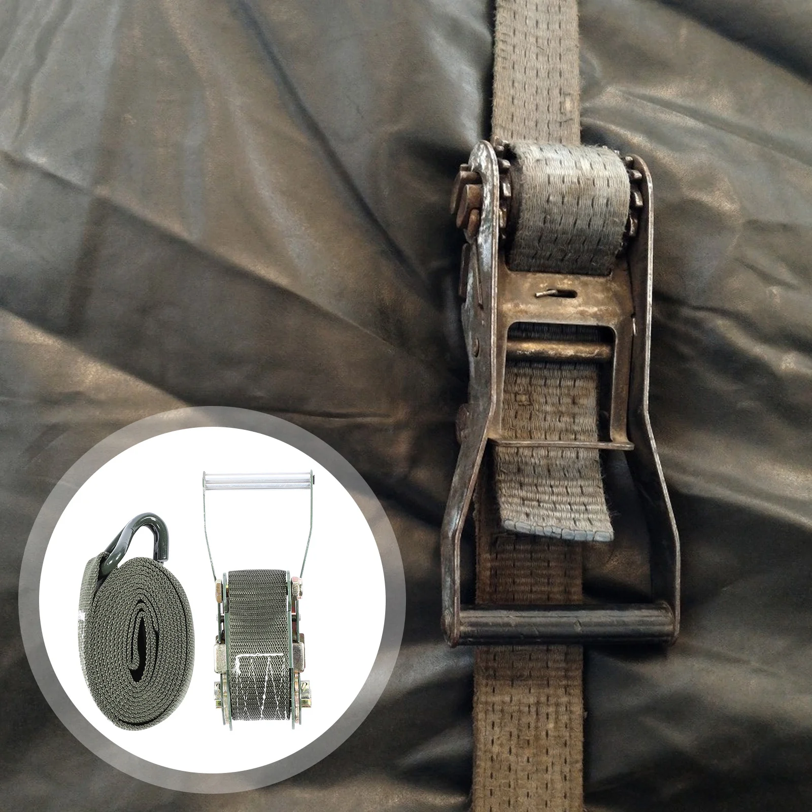 

1Set High Quality Metal Buckle Ratchet Strap Compact Structure No Deformation Heavy Duty Cargo Tiedowns Motorcycle