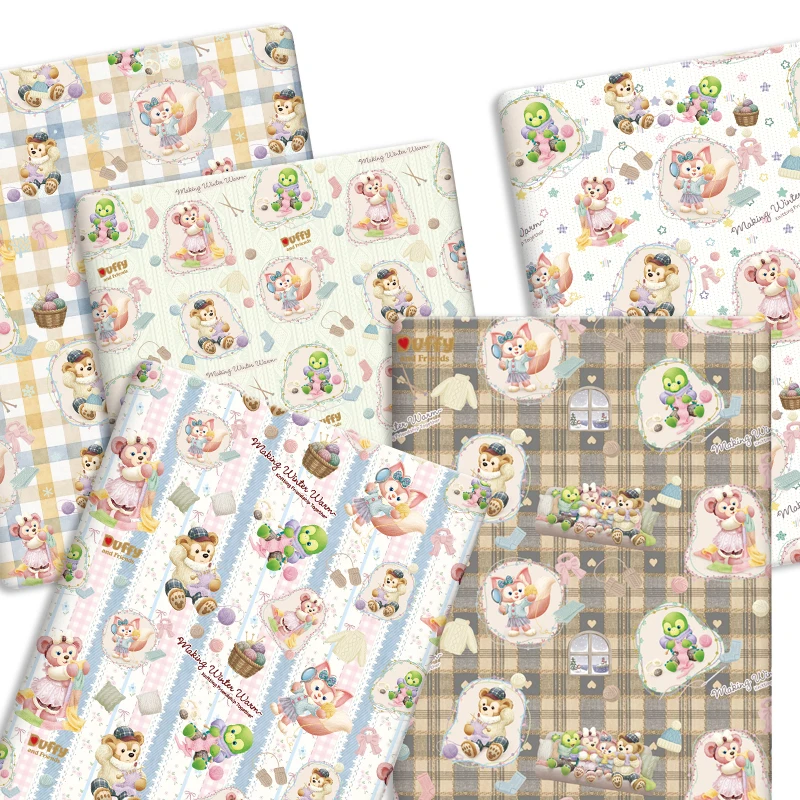 Popular DIY Disney Comic Hand-Stitched Fabric Patchwork Baby Dress & Household Bed Sheet, 140x50 cm Printed Fabric