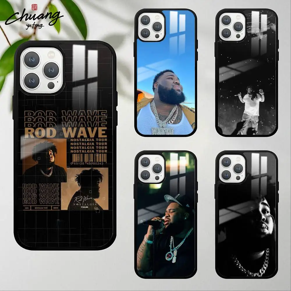 Rapper R-Rod Wave Phone Case For IPhone 11 12 13 14 15 16Pro Max Plus High quality glass texture