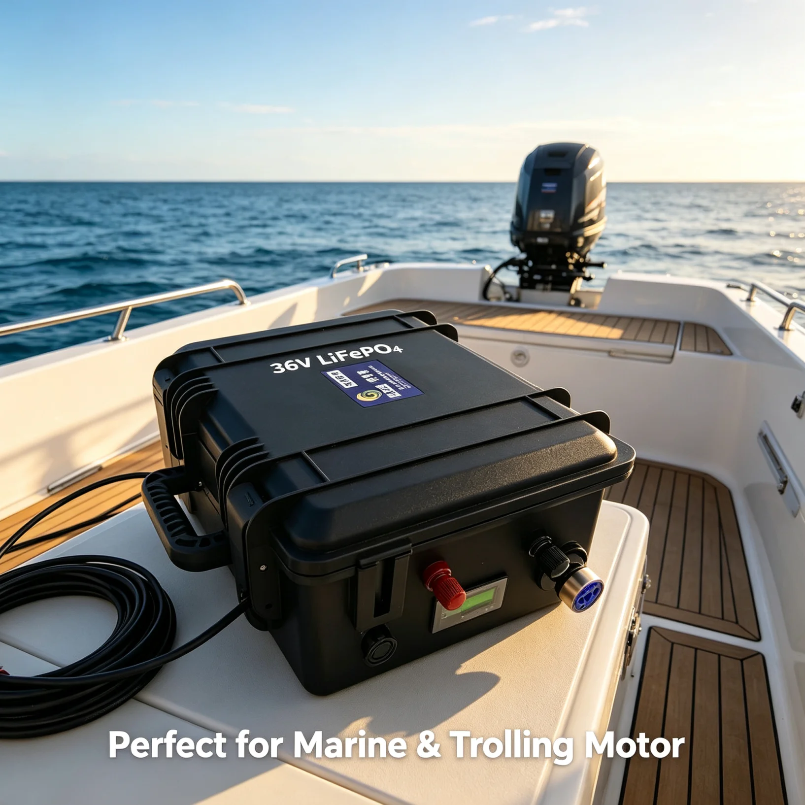 36V LiFePO4 Lithium Battery 50Ah-200Ah Deep Cycle for Marine Trolling Motor RV Solar System Built-in BMS 100A Discharge