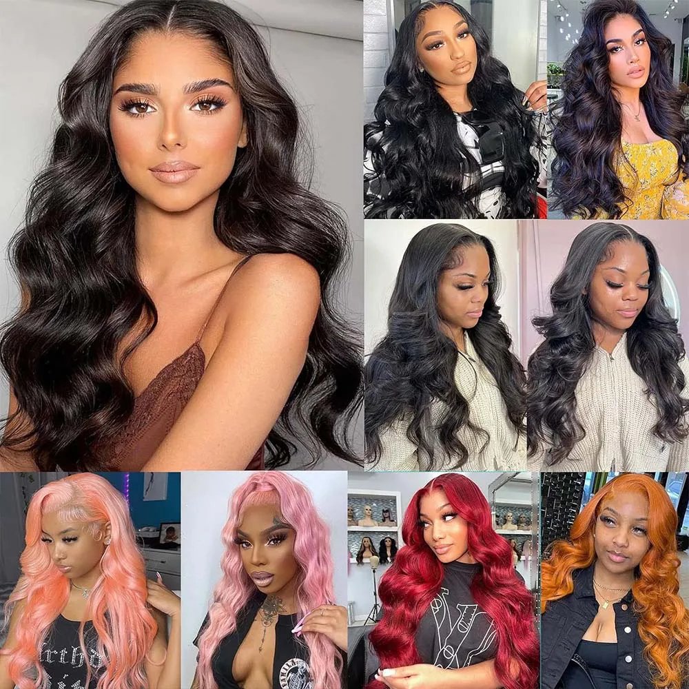 Body Wave Bundles with Lace Closure Brazilian Human Hair Weave Bundles with Closure Virgin Hair Weft 150% Density Natural Color