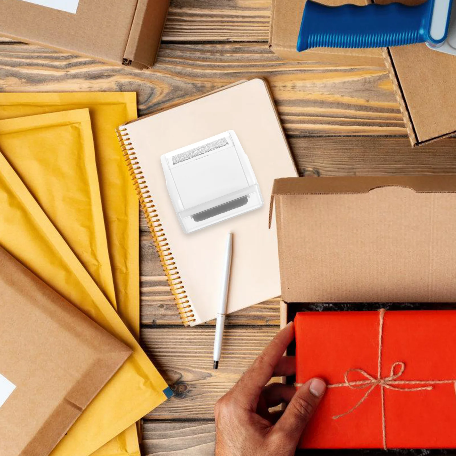 

Privacy Protection Roller Stamp Wide Blockout Stamper For Id Security Identity Prevention Storage