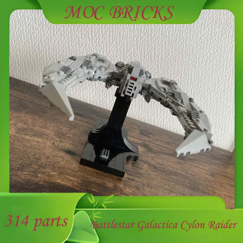 

Custom 314 parts MOC Battlestar Galactica Cylon Raider Space War Military SpaceShip Battle Model DIY Education Model Toy Gifts