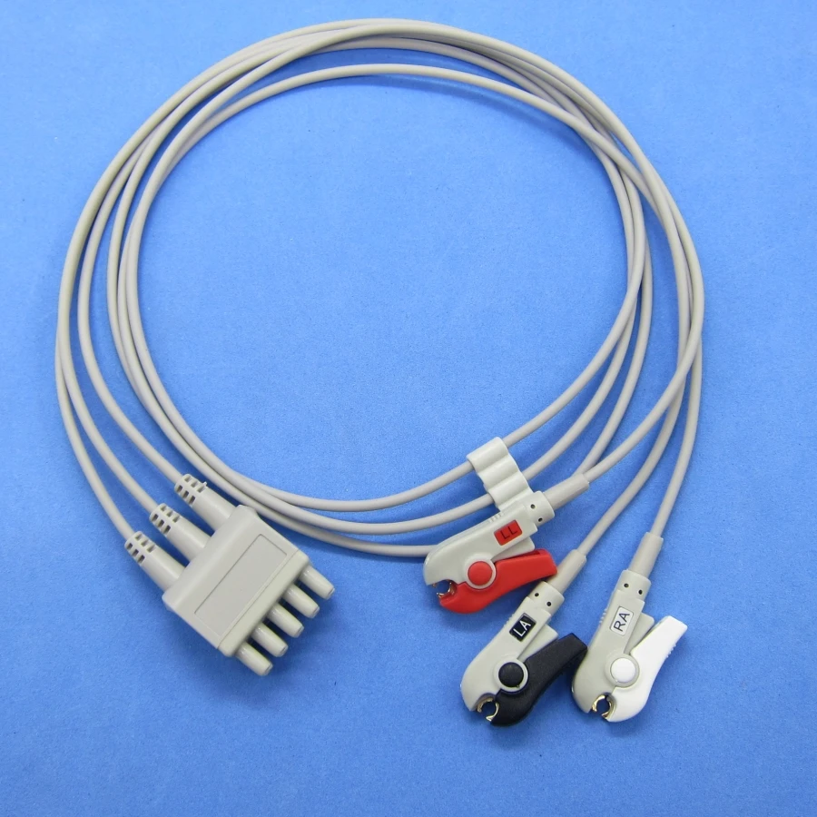 ecg cable 5 leads clip type comen ecg cable ecg leadwire