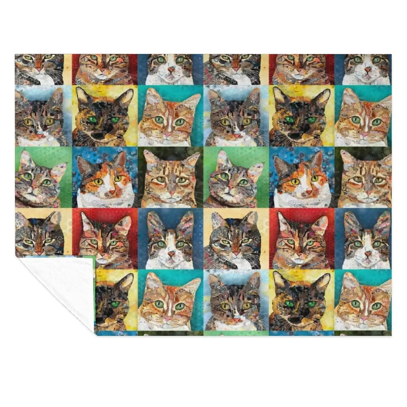 

Cat Lovers Collage Throw Blanket Nap Hair Bed Blankets For Baby Blankets