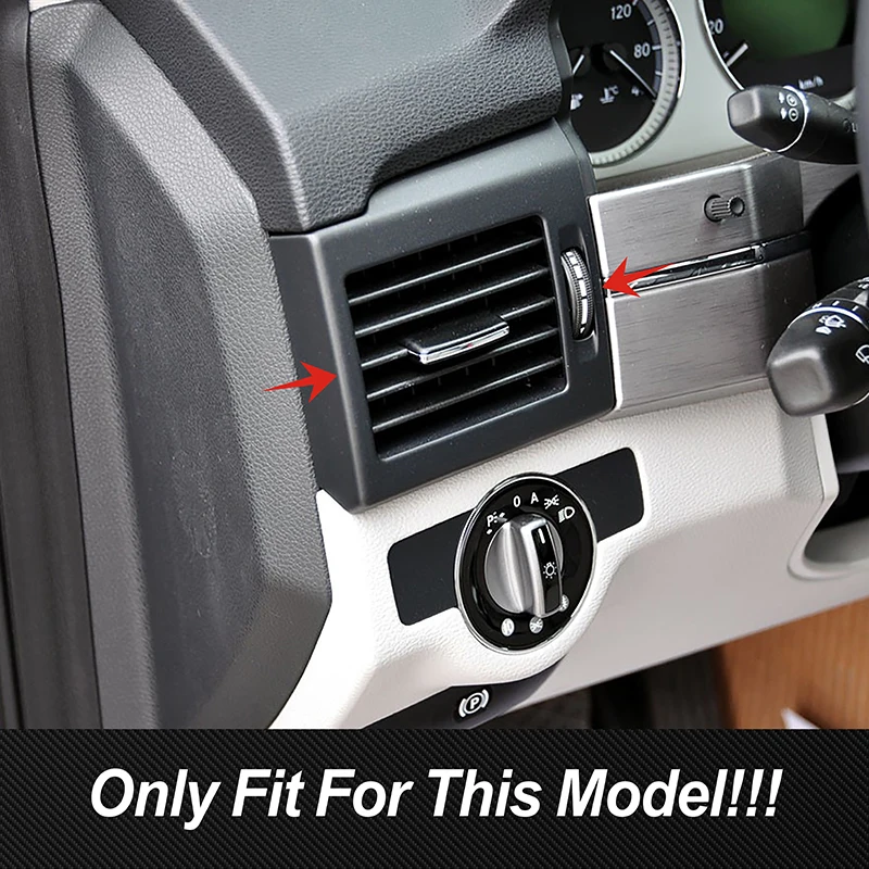 Console Air Condition Vent Side Outlet Frame Carbon Pattern Decoration Trim For Mercedes Benz GLK X204 2008-2012 Car Accessories