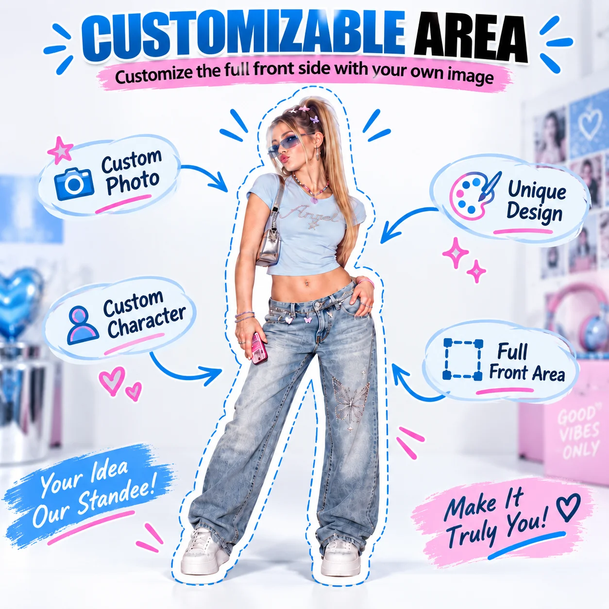 Custom Human Standee KT Board Personalized Human Standee Life Size Cutout for Birthday Wedding Party Store Event Display Decor