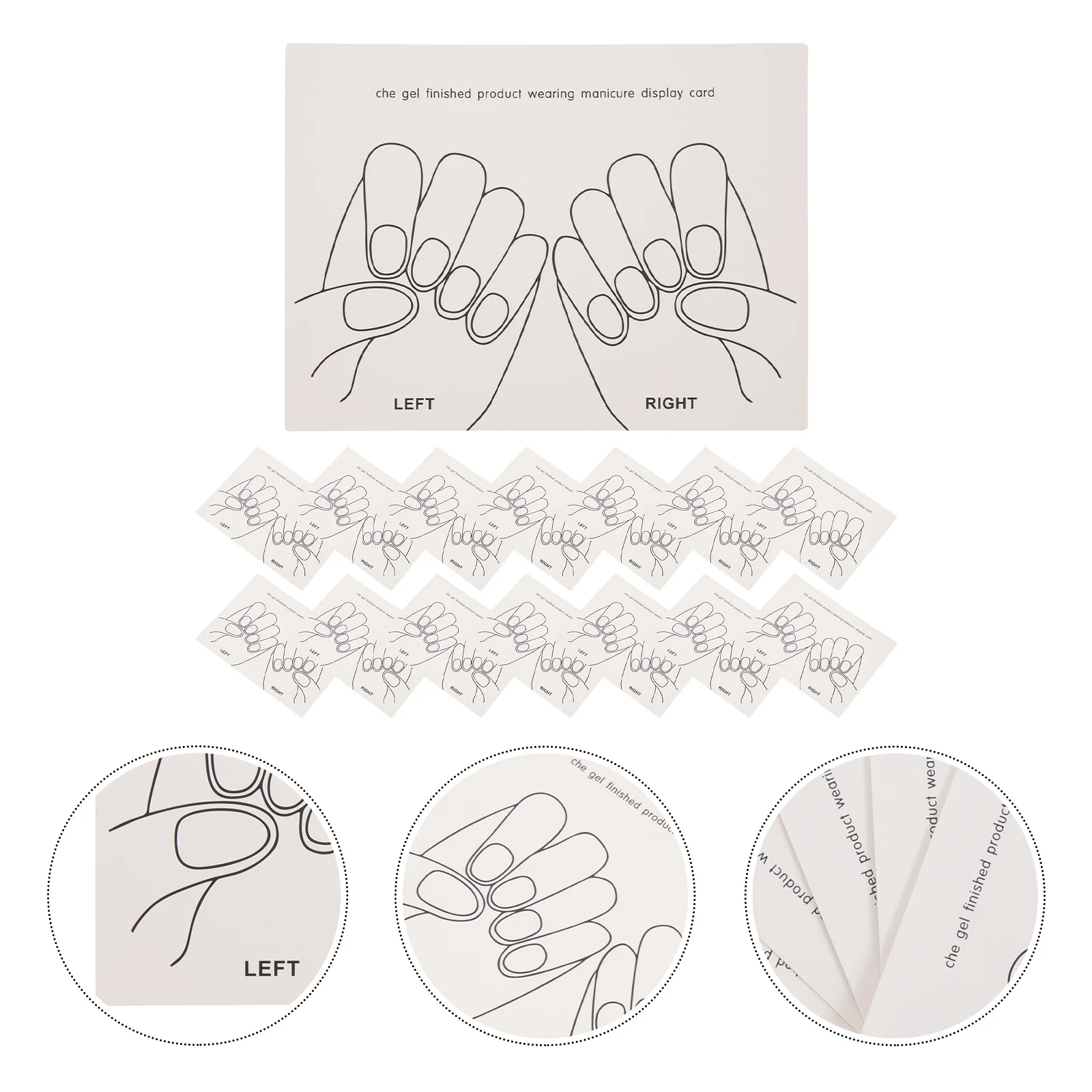 15pcs Hand Cards Smooth Color Display Board For Fake Nails Manicure Tool Nail Salon Nail Color Display Board Supply