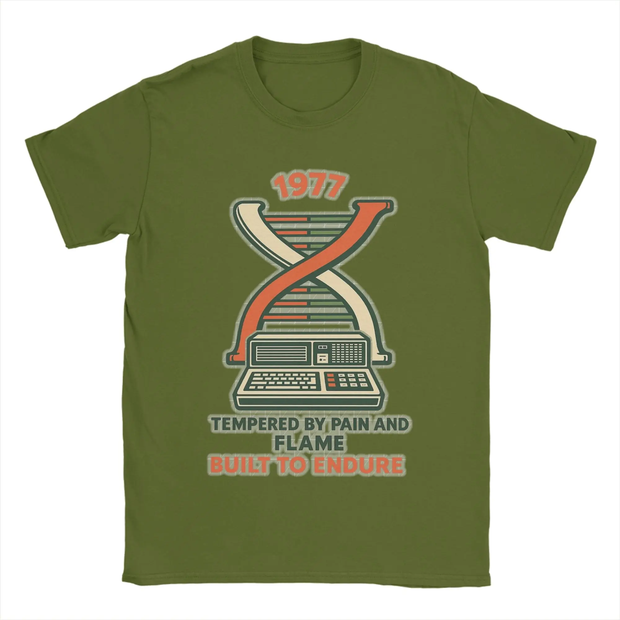 Generation X 1977 Tech Motifs Tshirts Unisex Cotton Tops Novelty  Crewneck Short Sleeve