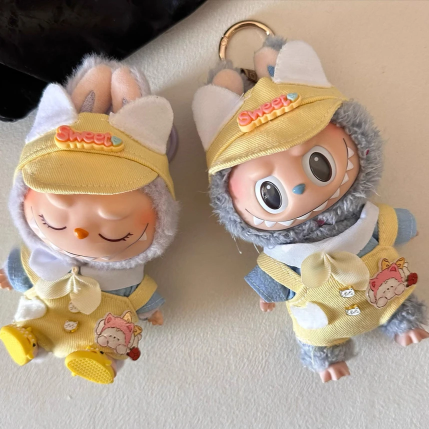 

(Cloth Only) 17cm Labubu Outfit Cat Angel for Second Generation Dolls Cute Clothes Accessories