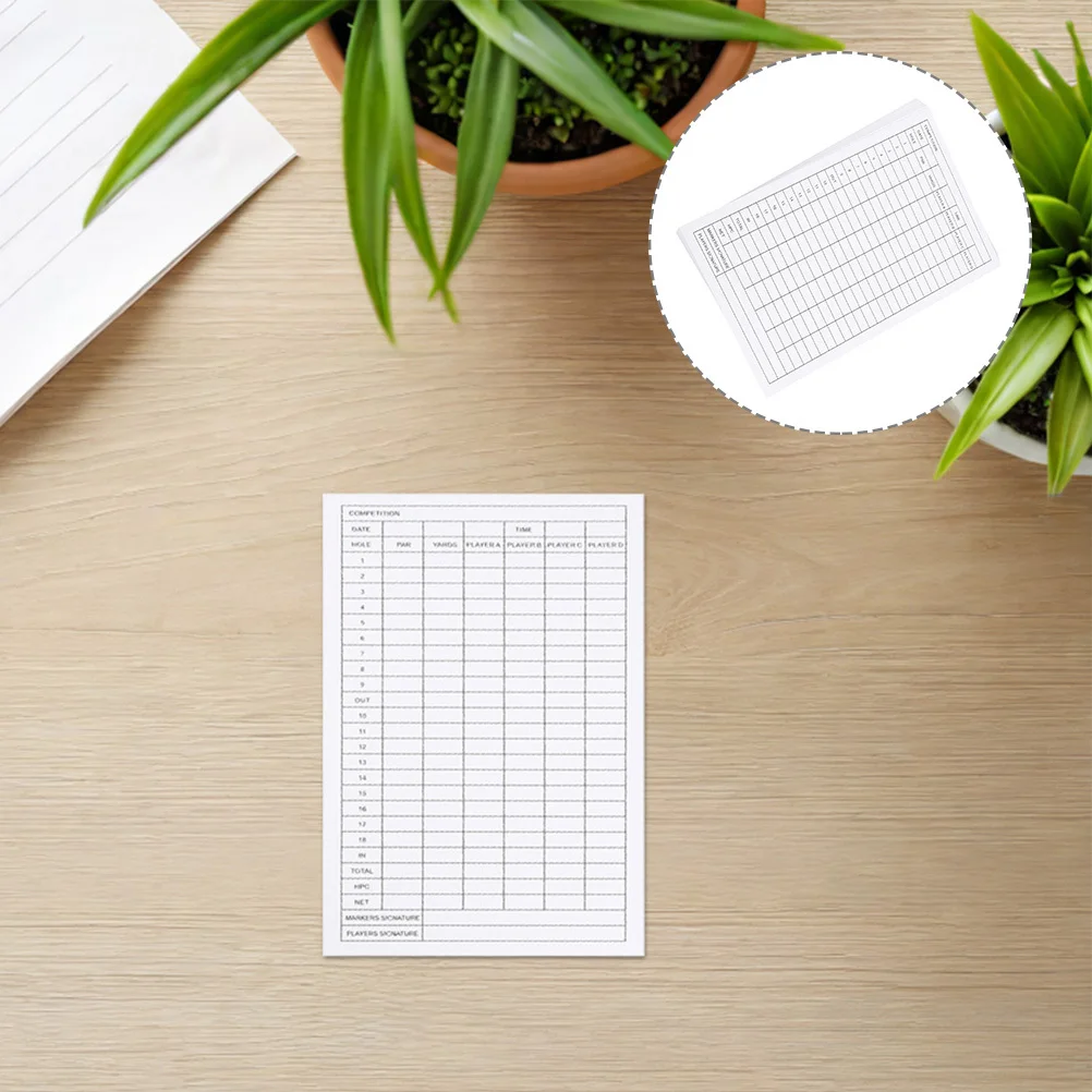 กระดาษบันทึกคะแนนกอล์ฟเคลือบทองแดง 20 ชิ้น เขียนลื่น พับได้ พกพาสะดวก สำหรับการแข่งขันกอล์ฟ
