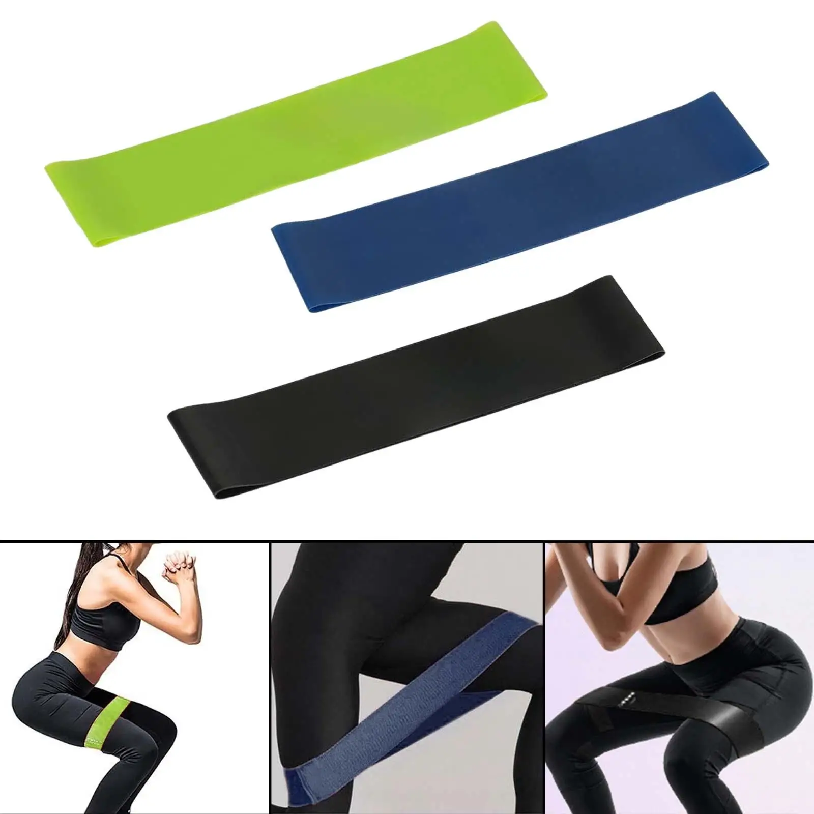Pilates Yoga Resistance Band Set Elastic Fitness Bands for Working Out Home Gym Exercises for Women Men