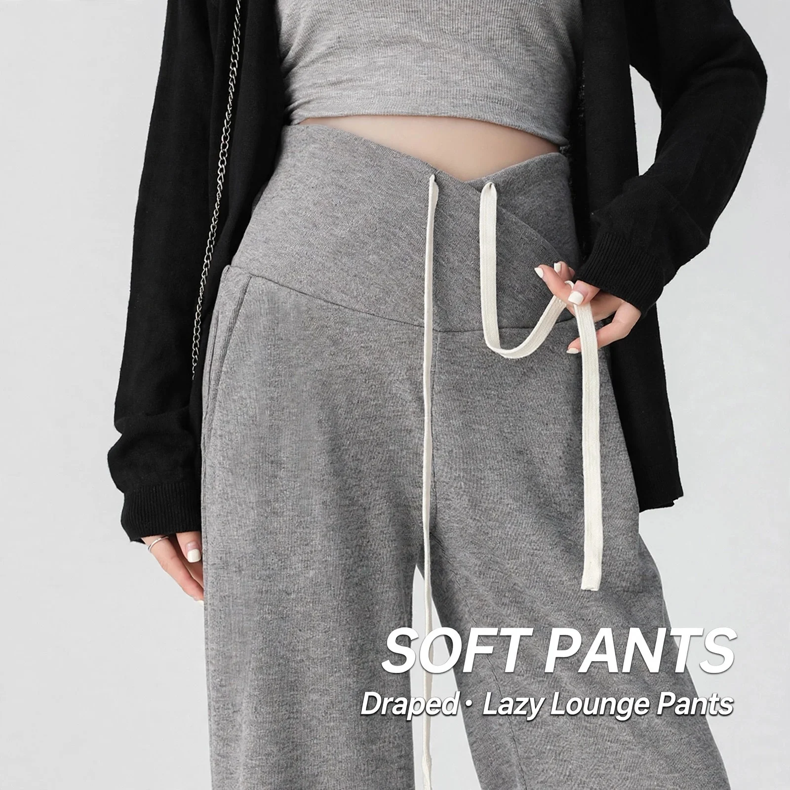 Maternity Pants Sweat Absorbent Wide Leg Pregnant Women Belly Support Travel Casual Daily Work Wear Summer Spring Autumn Polyest