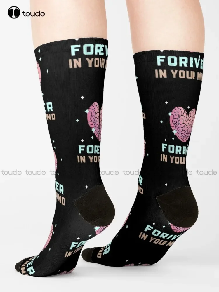 Forever In Your Mind Cute Valentine'S Day Quote Design  Socks Cute Socks Unisex Adult Teen Youth Socks 360° Digital Print