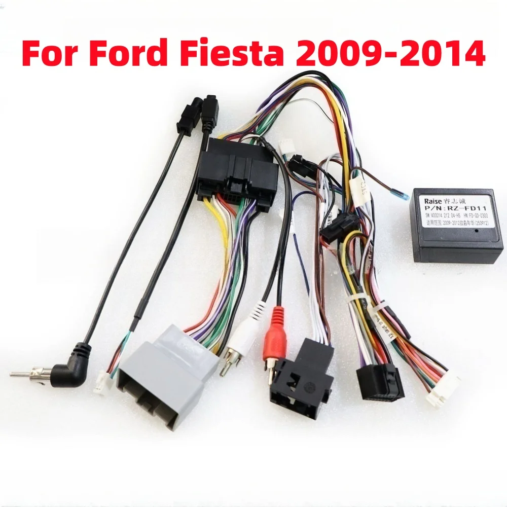 Car Audio Radio DVD Android 16PIN Power Cable Adapter For Ford Fiesta 2009-2014 Power Wiring Harness