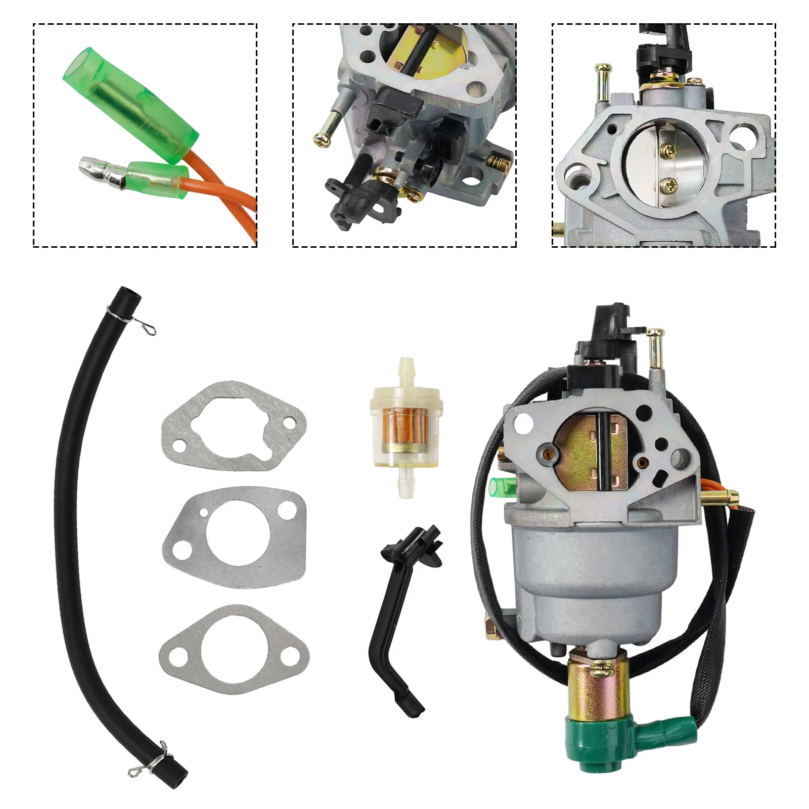 For For Powermate PMOH6000 6000/7500 Watt Generator Carburetor with 12 For For HP Engine Fits SUA12000E and APG10000 Models