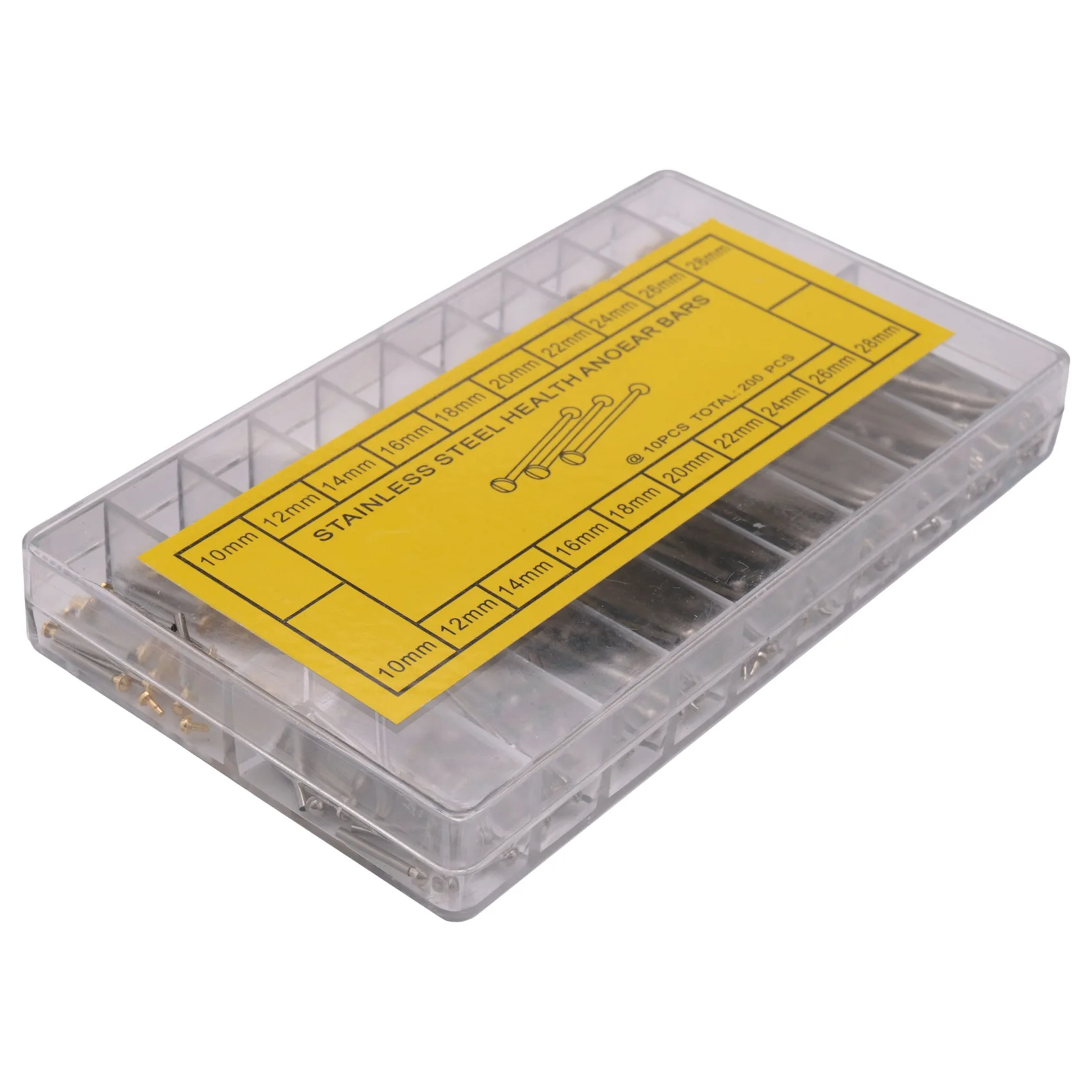 A95D-1 Box Watch Repair Tools Set Kits Watch Strap Screws Assortment Tube Friction Pin Clasps Straps Bracelets Rivet Ends 10Mm-2